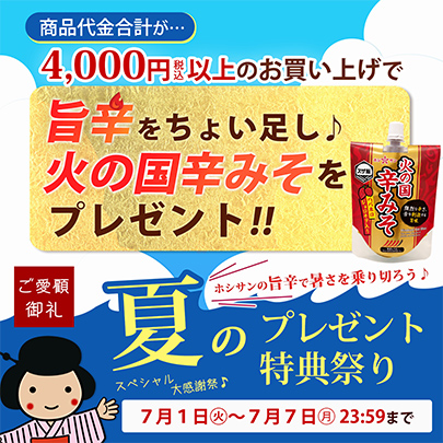 夏のプレゼント特典祭り