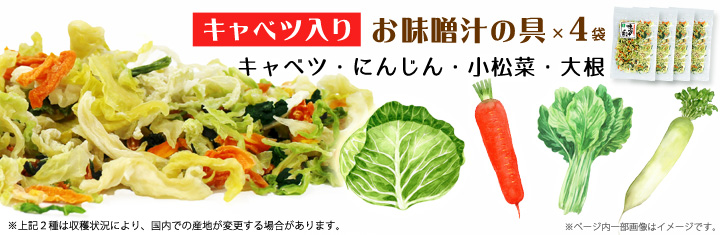 キャベツ入り乾燥野菜ミックス