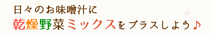 日々の食事にプラスしよう