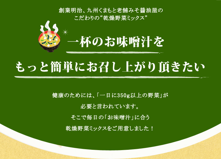 野菜をもっと簡単に味噌汁に