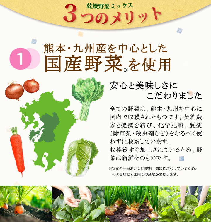 国産野菜100%