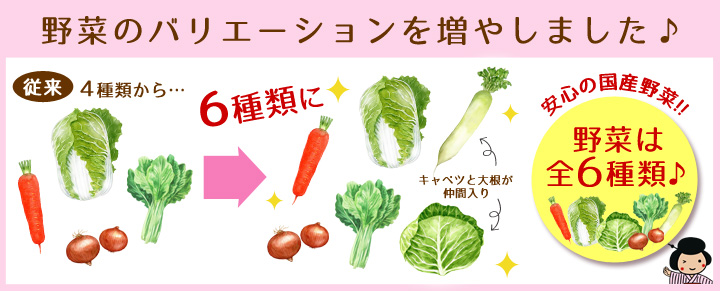 野菜の種類増