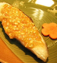 【まちむすめ】ヒラメのネギみそ焼き