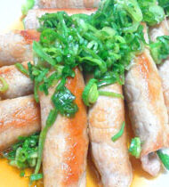 【でこみかんぽん酢】社員レシピ～ぽん酢でオクラの豚肉巻き