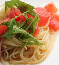 【ゆず玉葱ドレッシング】フレッシュ野菜の冷製柚子パスタ