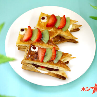 【あまざけ麹】チョコ麹でこいのぼり風チョコミルフィーユパイ